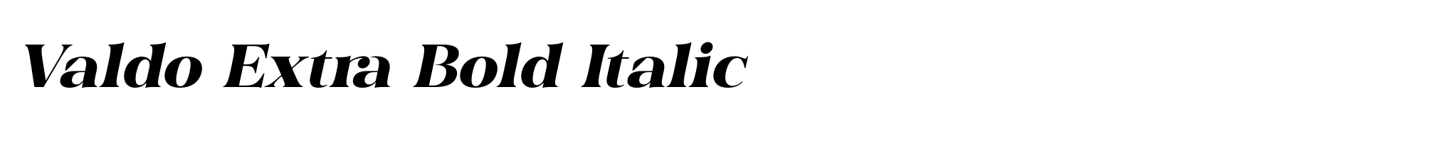 Valdo Extra Bold Italic image